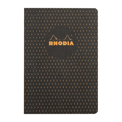 RHODIA Heritage Raw A5 5x5 Sq Moucheture Black