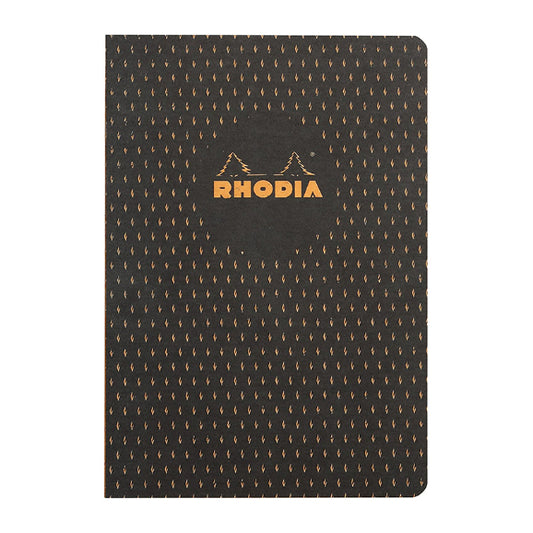 RHODIA Heritage Raw A5 5x5 Sq Moucheture Black