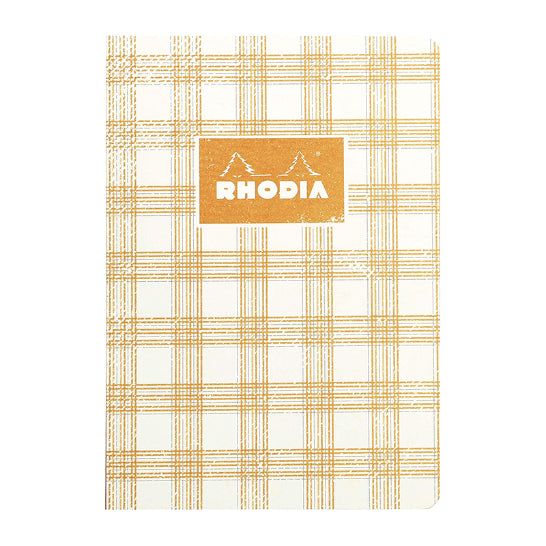 RHODIA Heritage Raw A5 5x5 Sq Tartan Ivory