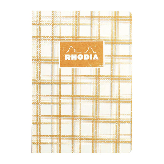 RHODIA Heritage Raw A5 5x5 Sq Tartan Ivory