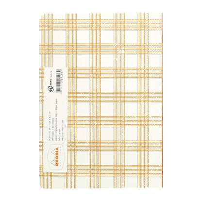 RHODIA Heritage Raw A5 5x5 Sq Tartan Ivory