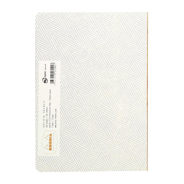 RHODIA Heritage Raw A5 Lined Chevrons Ivory