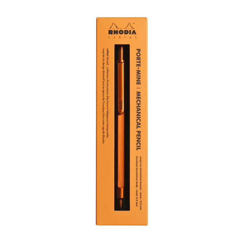 RHODIA scRipt 0.5mm Mechanical Pencil Orange