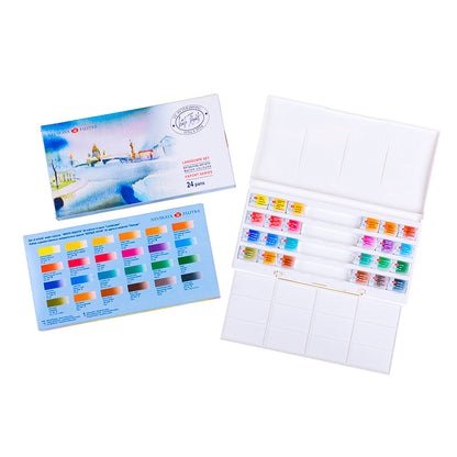 WHITE NIGHTS Artists Watercolour Set 24 Pans Landscape Default Title