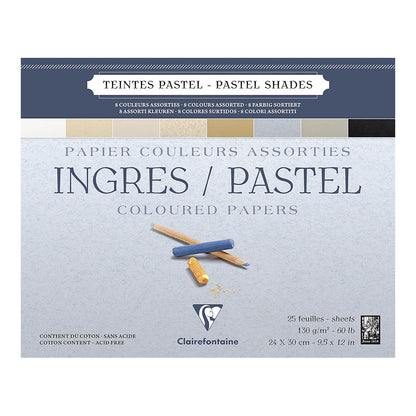 CLAIREFONTAINE Ingres Pastel Pad 24x30cm 130g 25s Pastel shade