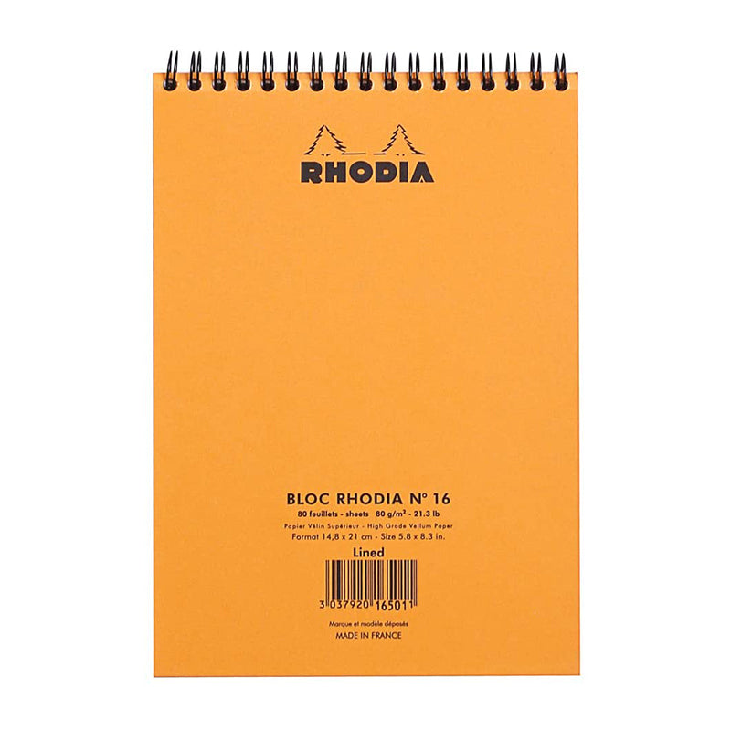 RHODIA Classic Notepad A5 148x210mm Lined Orange