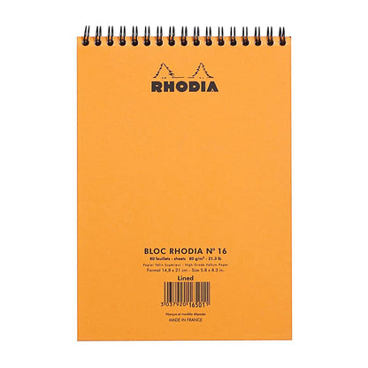 RHODIA Classic Notepad A5 148x210mm Lined Orange