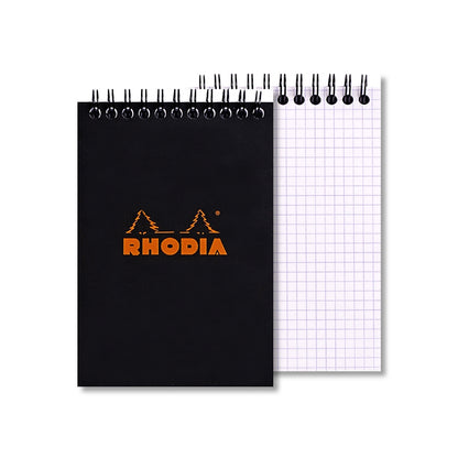 RHODIA Classic Notepad A6 105x148mm 5x5 Sq Black