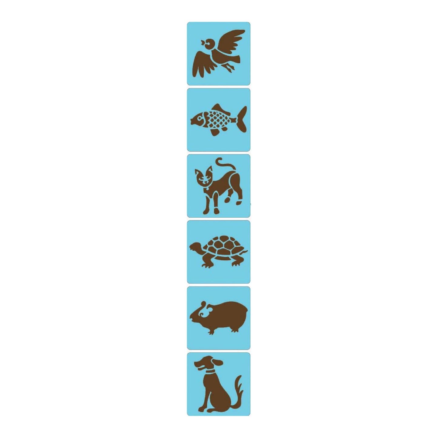 AVENUE MANDARINE Stencil Set of 6 Domestic Animals