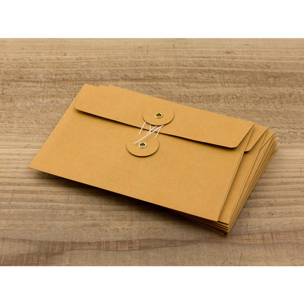 TRAVELERS Kraft Envelope M Horizontal with String Orange