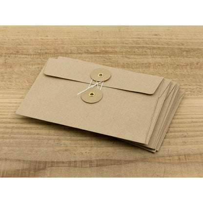 TRAVELERS Kraft Envelope M Horz w/String Brown