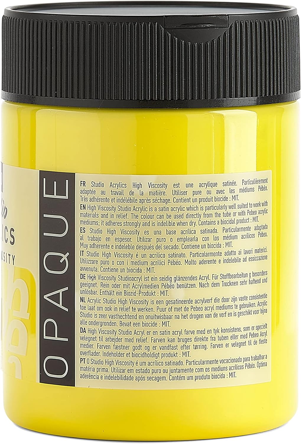 PEBEO Studio Acrylics HV 500ml Opaque Primary Yellpw