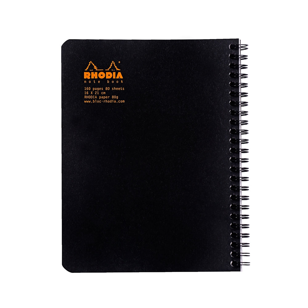 RHODIA Classic Notebook A5+ 160x210mm 5x5 Sq Black