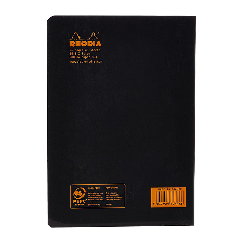 RHODIA Classic Stapled A5 148x210mm Dot Black