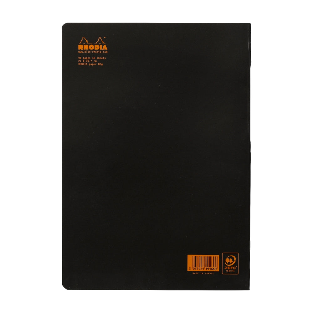 RHODIA Classic Stapled A4 210x297mm Dot Black