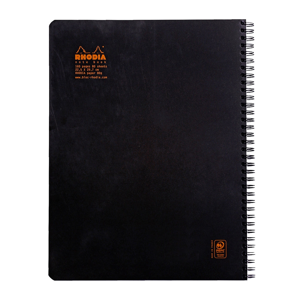 RHODIA Classic Notebook A4+ 225x297mm 5x5 Sq Black