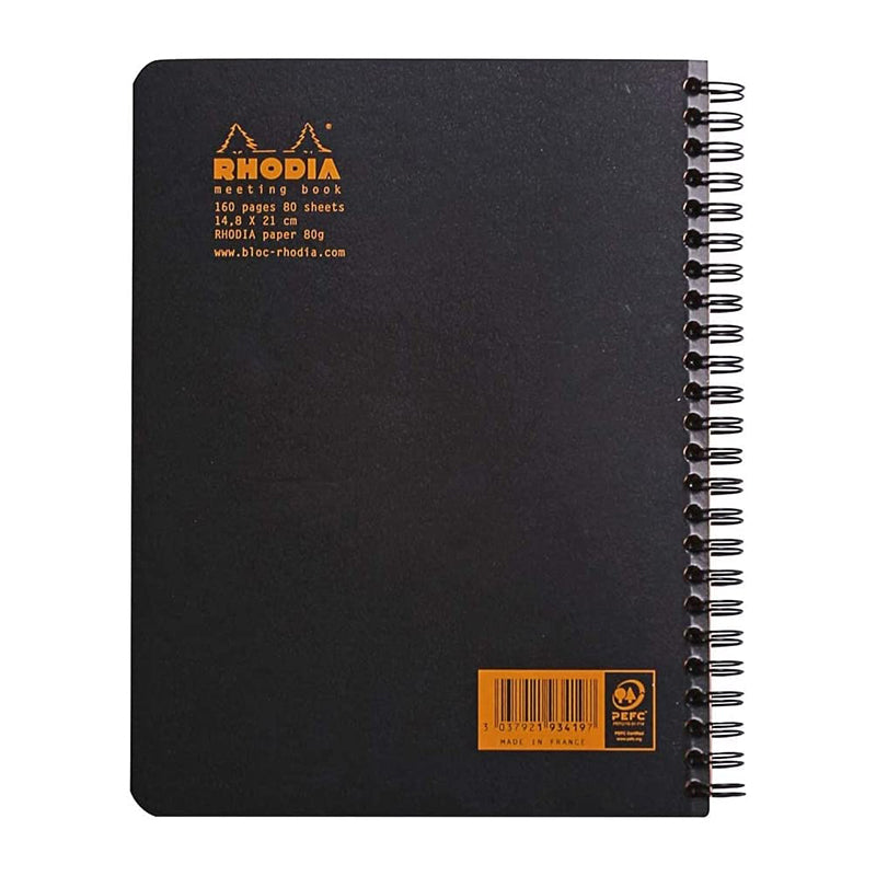 RHODIA Classic Meeting Book A5+ 160x210mm Black