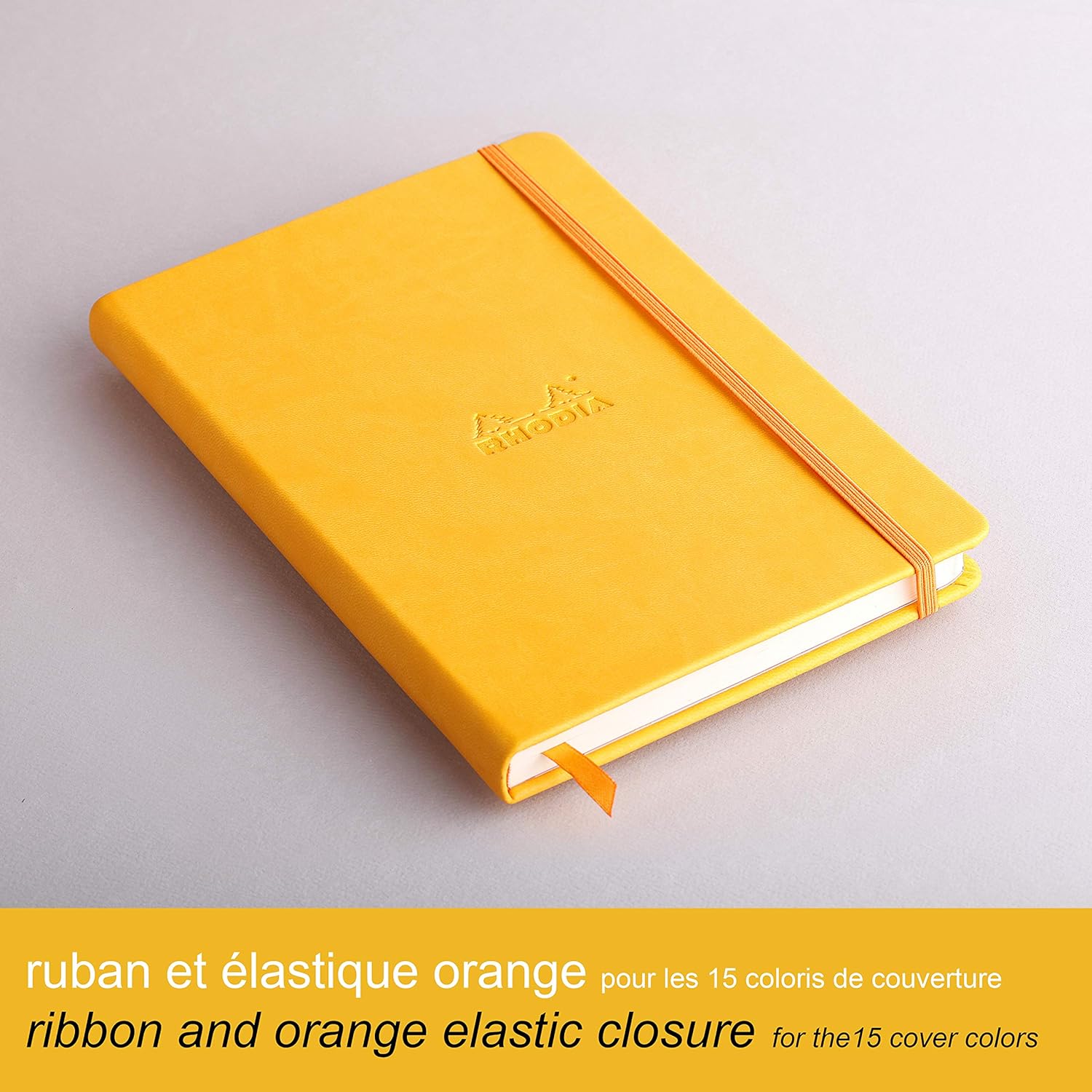 RHODIArama Webnotebook A5 Ivory Lined Hardcover-Daffodil Yellow