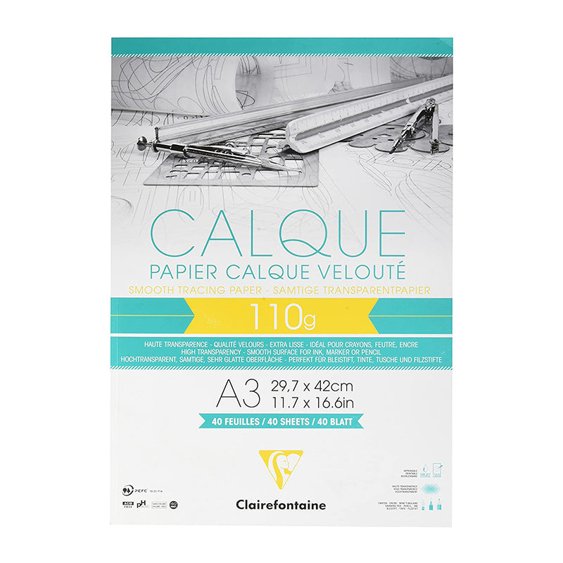 CLAIREFONTAINE Tracing Paper Pad A3 110g 40s