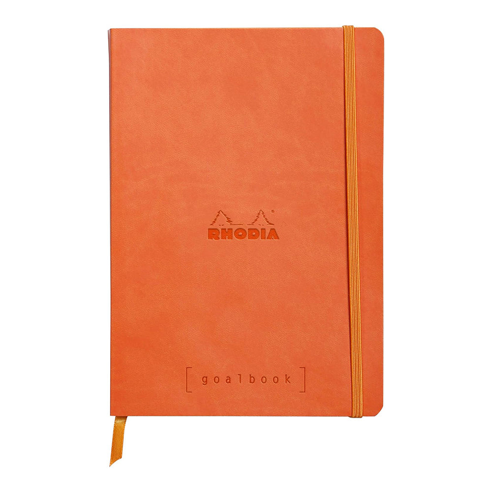 RHODIArama Goalbook A5 Ivory Dot Soft-Tangerine