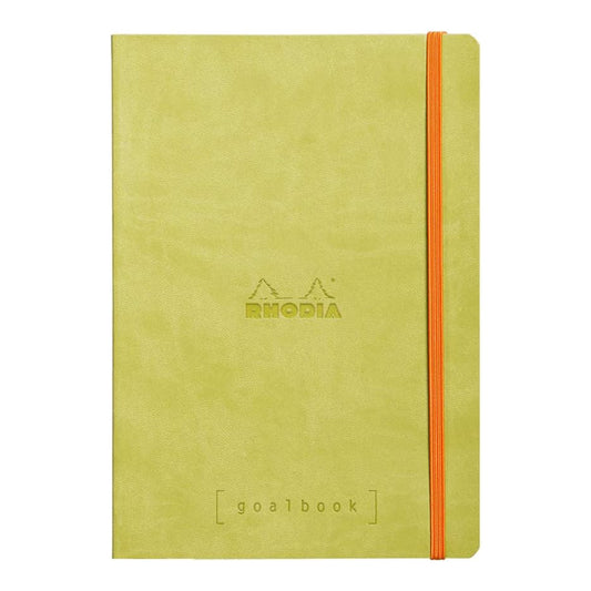 RHODIArama Goalbook A5 Ivory Dot Soft-Anise Greenn