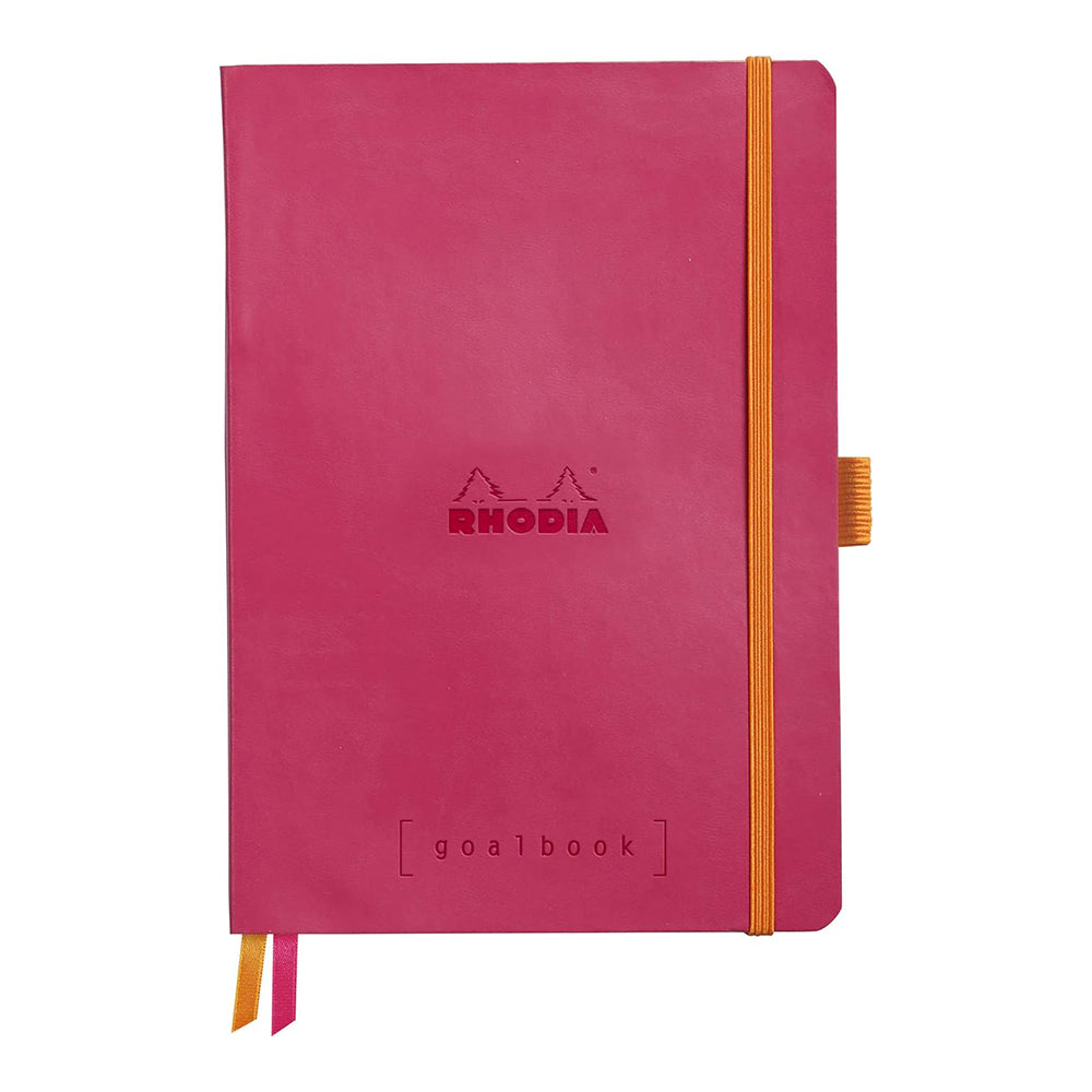 RHODIArama Goalbook A5 Ivory Dot Soft-Raspberry