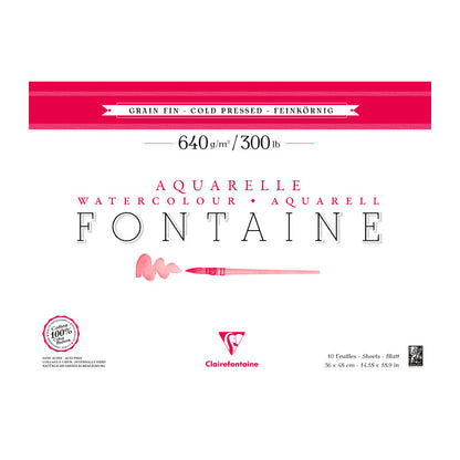 CLAIREFONTAINE Fontaine 4 Sides Cold Pressed 640g 36x48cm 10s Default Title