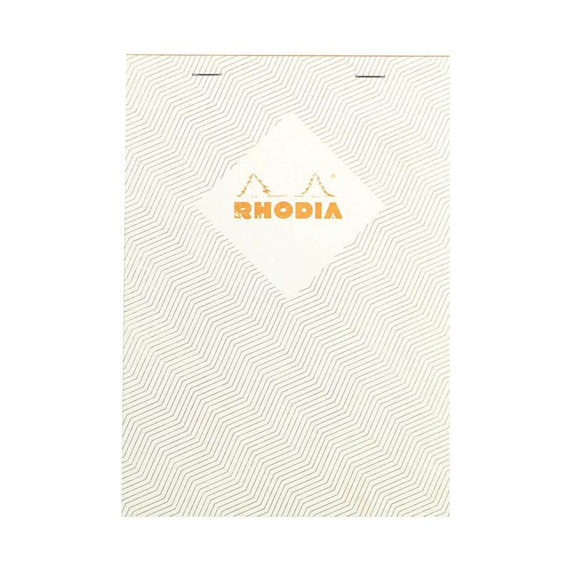 RHODIA Heritage Stapled No.16 Lined Chevron Ivory