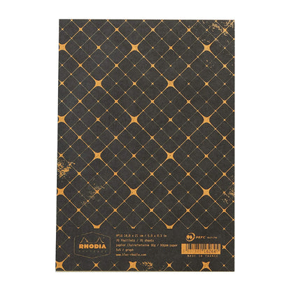 RHODIA Heritage Stapled No.16 5x5 Sq Quadrille BK