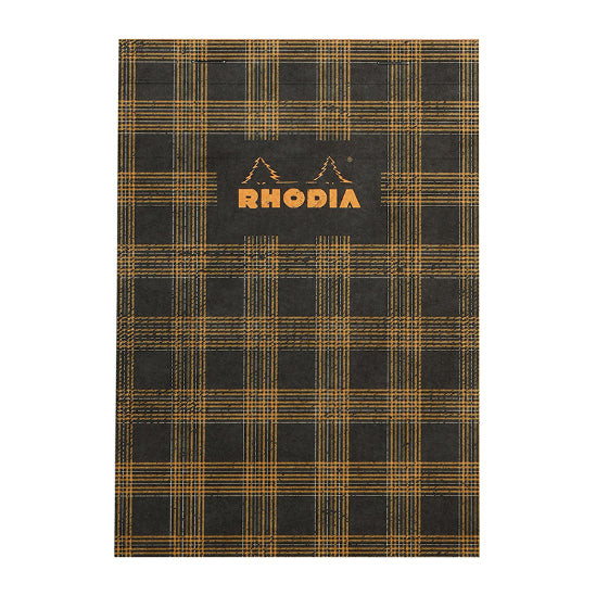 RHODIA Heritage Stapled No.16 5x5 Sq Tartan Black