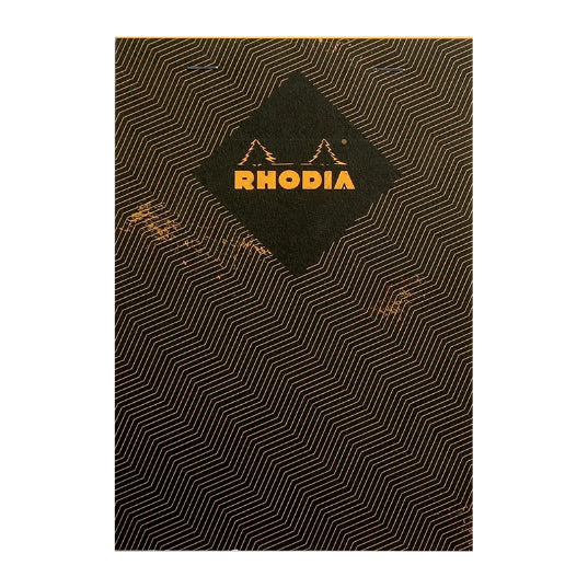 RHODIA Heritage Stapled No.16 5x5 Sq Chevron Black