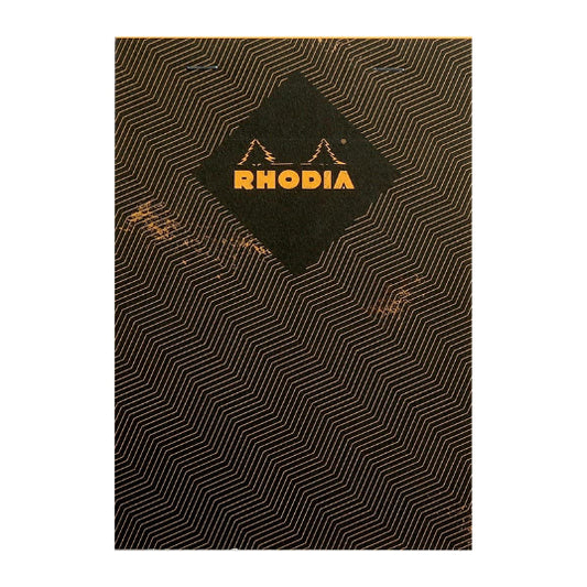 RHODIA Heritage Stapled No.16 5x5 Sq Chevron Black