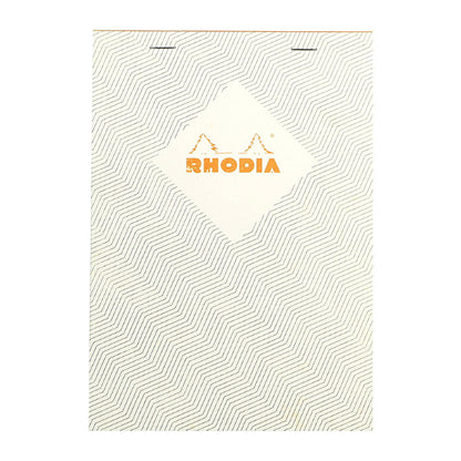 RHODIA Heritage Stapled No.16 5x5 Sq Chevron Ivory