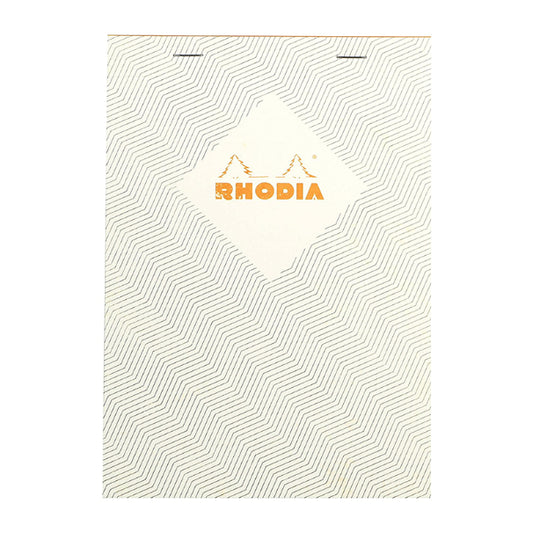 RHODIA Heritage Stapled No.16 5x5 Sq Chevron Ivory