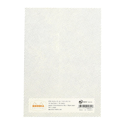 RHODIA Heritage Stapled No.16 5x5 Sq Chevron Ivory