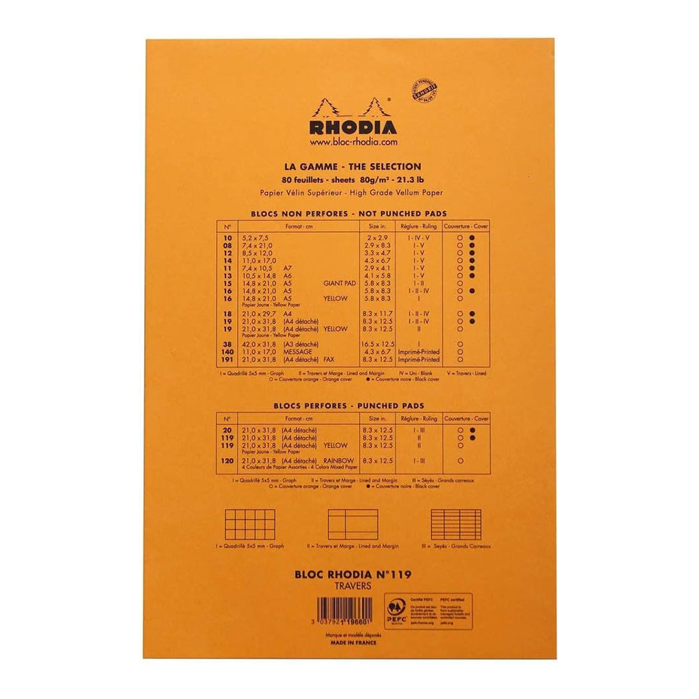 RHODIA Basics Yellow No.119 A4+ 210x318mm Orange