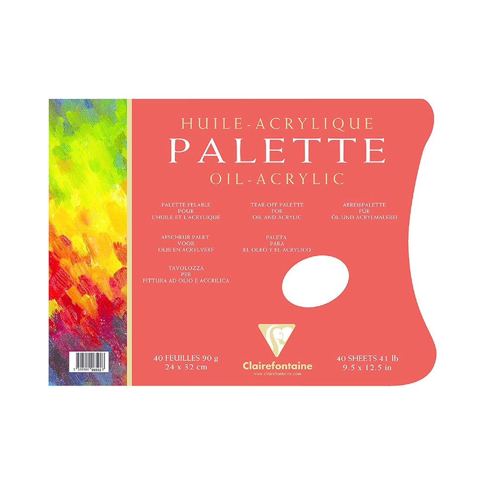 CLAIREFONTAINE Tear-Off Palette Oil & Acrylic 90g 24x32cm 40s