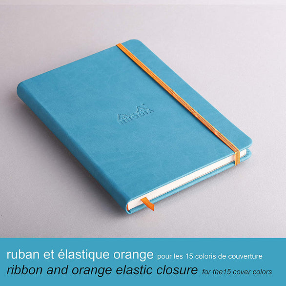 RHODIArama Webnotebook A5 Ivory Lined Hardcover-Turquoise