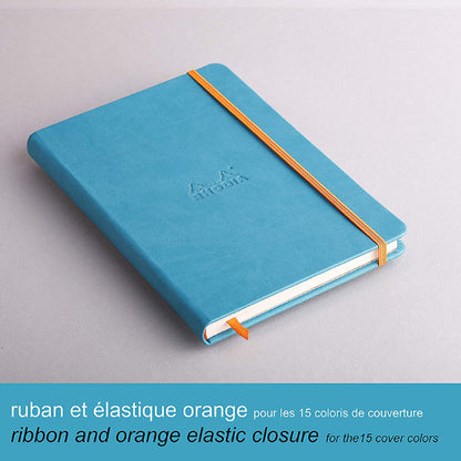 RHODIArama Webnotebook A5 Ivory Lined Hardcover-Turquoise