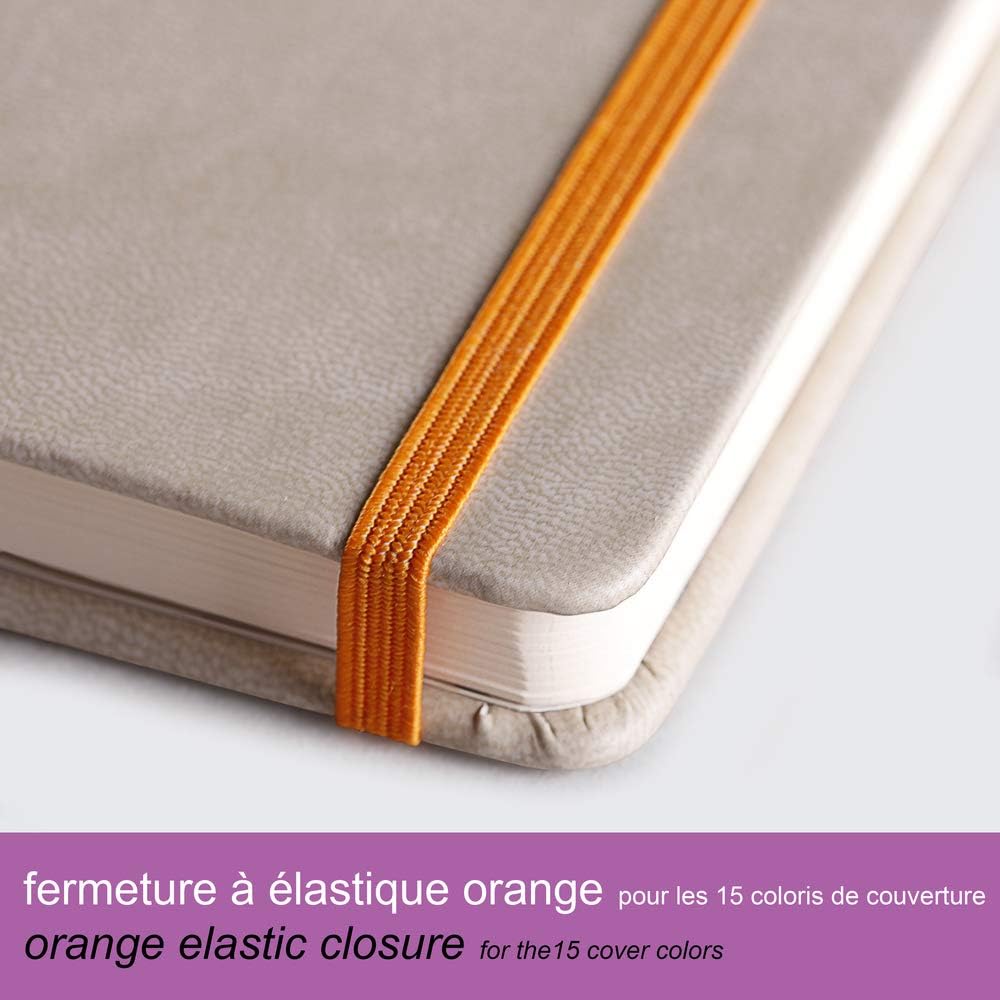 RHODIArama Webnotebook A5 Ivory Plain Hardcover-Lilac