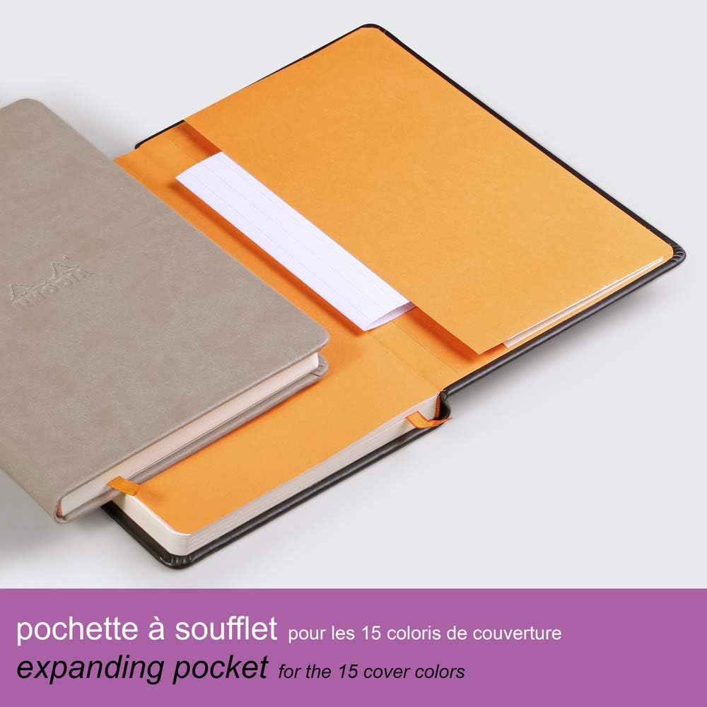 RHODIArama Webnotebook A5 Ivory Plain Hardcover-Lilac