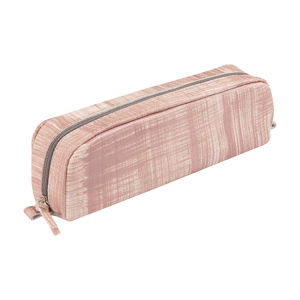 CLAIREFONTAINE LEATHER Pencil Case Rectangular Brushed Salmon