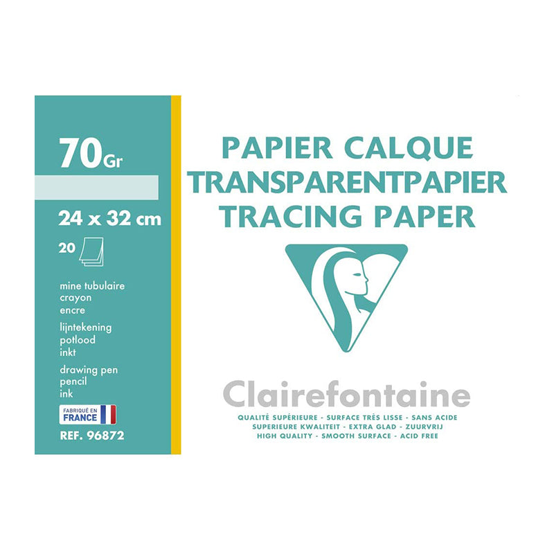 CLAIREFONTAINE Superior Tracing Paper 70/75g 24x32cm 10 sheets