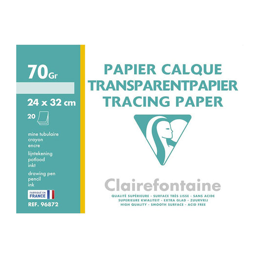 CLAIREFONTAINE Superior Tracing Paper 70/75g 24x32cm 10 sheets