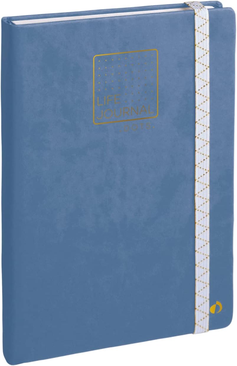 QUO VADIS Life Journal Dots L 15x21cm Blue-Grey 1218730