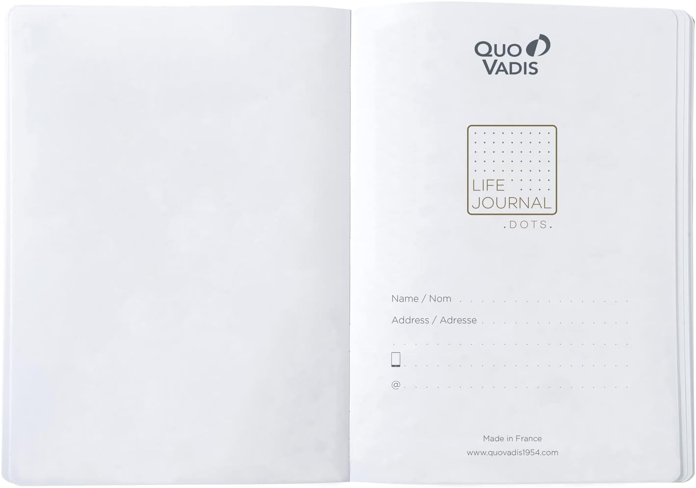 QUO VADIS Life Journal Dots L 15x21cm Blue-Grey 1218730