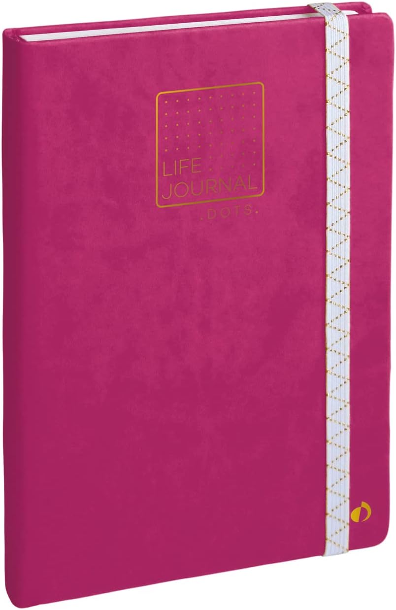 QUO VADIS Life Journal Dots L 15x21cm Plum 1218734