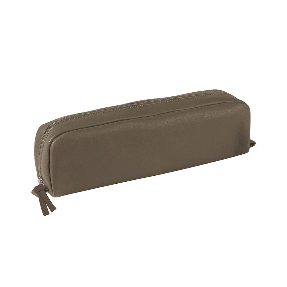 CLAIREFONTAINE LEATHER Pencil Case Rectangular Grey