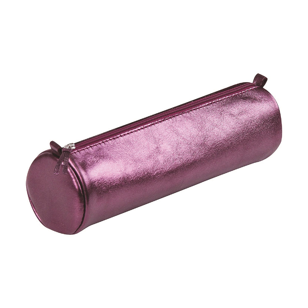 CLAIREFONTAINE CUIRISE Leather Pencil Case Round Fantasy Cherry