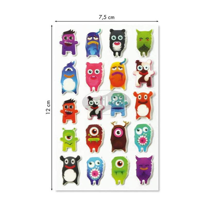 MAILDOR 3D Stickers Cooky Monsters 1s Default Title